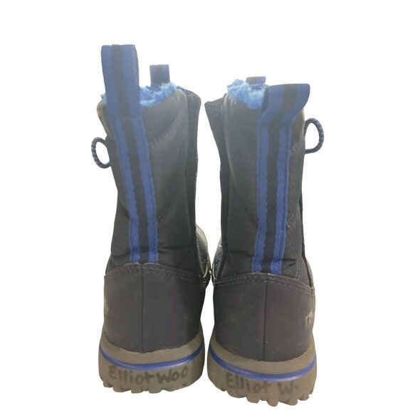 L.L.Bean Kids Size 11 Navy Faux Fur Lining Primaloft Insulation Winter Boots - Picture 3 of 7